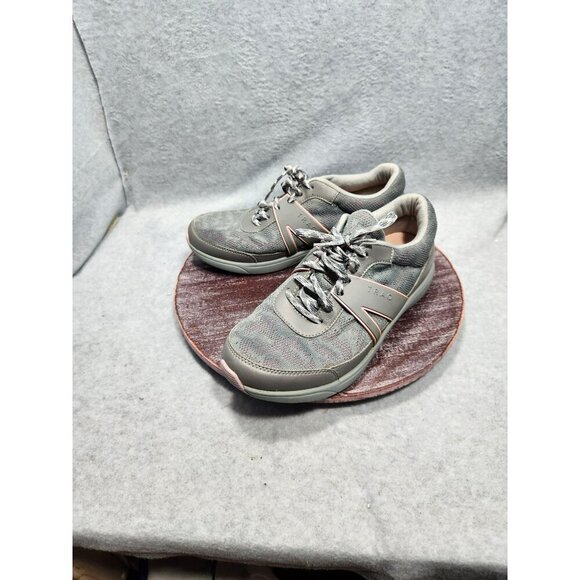 TRAQ By Alegria Womens Walking Shoes Size 38 Gray & Pink Mesh Upper Cushioned - Picture 6 of 10